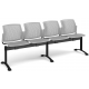 Santana Perforated Back Plastic Seating Bench With 4 Seats